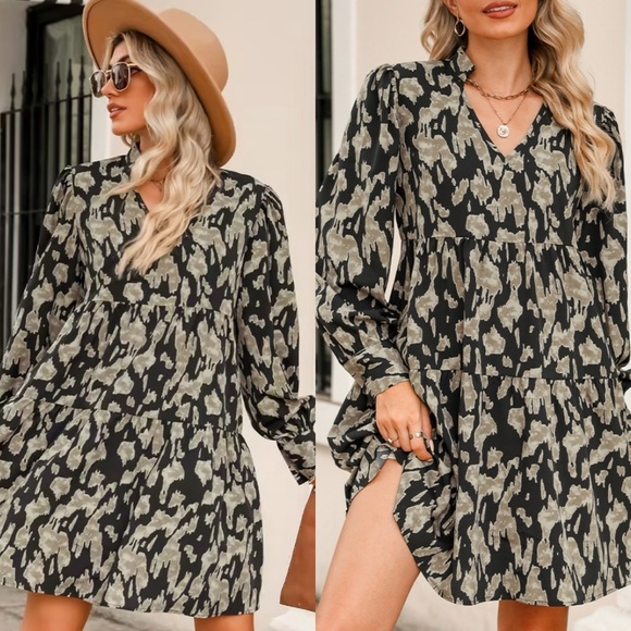 Cupshe Dresses & Skirts - Cupshe Genette Abstract Print V-Neck Dress medium